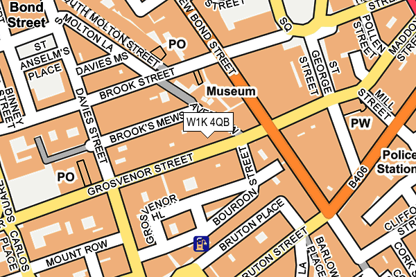 W1K 4QB map - OS OpenMap – Local (Ordnance Survey)