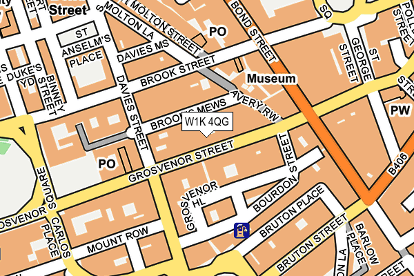 W1K 4QG map - OS OpenMap – Local (Ordnance Survey)