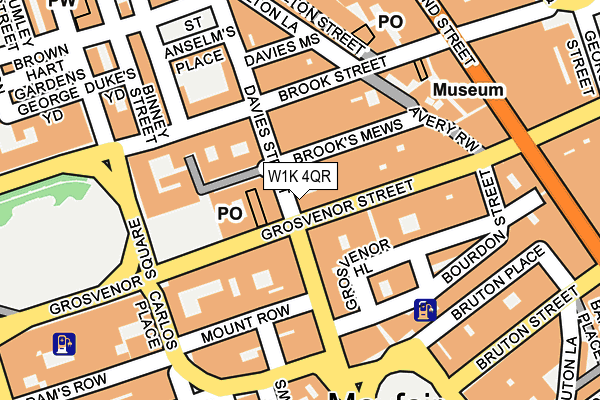 W1K 4QR map - OS OpenMap – Local (Ordnance Survey)