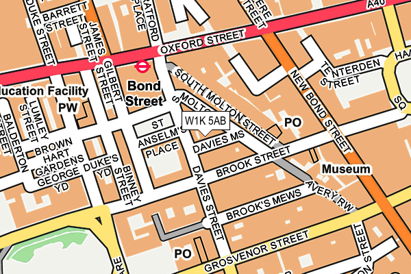 W1K 5AB map - OS OpenMap – Local (Ordnance Survey)