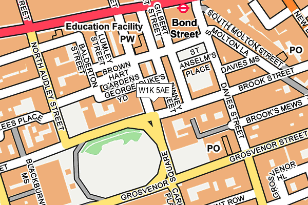 W1K 5AE map - OS OpenMap – Local (Ordnance Survey)