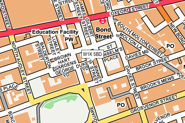 W1K 5BD map - OS OpenMap – Local (Ordnance Survey)