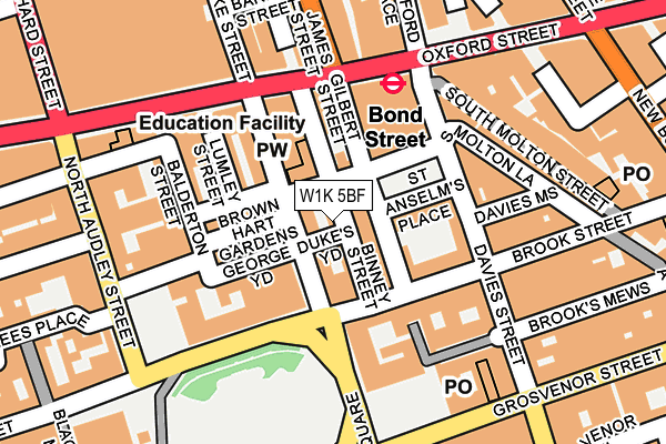 W1K 5BF map - OS OpenMap – Local (Ordnance Survey)