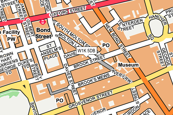 W1K 5DB map - OS OpenMap – Local (Ordnance Survey)
