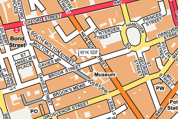 W1K 5DF map - OS OpenMap – Local (Ordnance Survey)