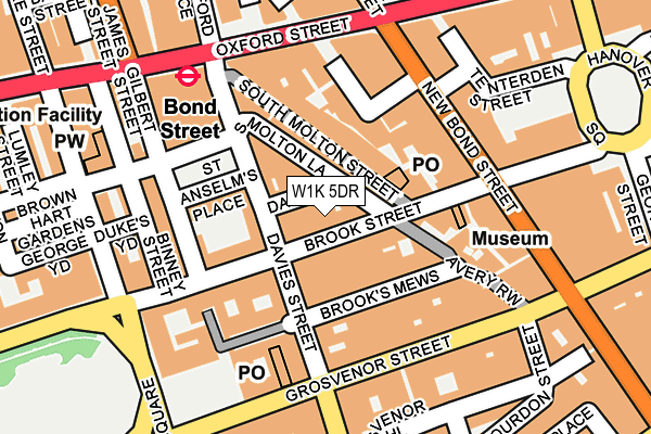 W1K 5DR map - OS OpenMap – Local (Ordnance Survey)