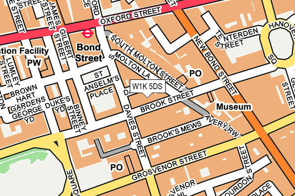 W1K 5DS map - OS OpenMap – Local (Ordnance Survey)