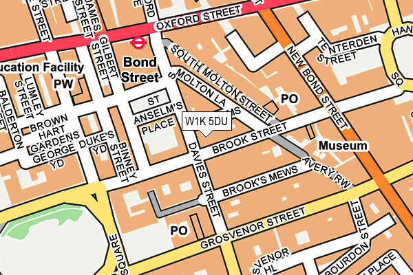W1K 5DU map - OS OpenMap – Local (Ordnance Survey)