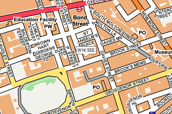 W1K 5EE map - OS OpenMap – Local (Ordnance Survey)