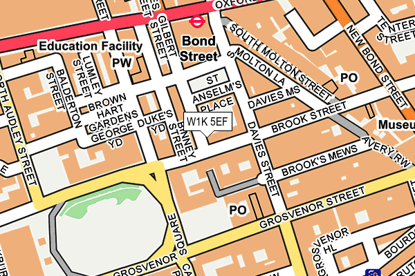 W1K 5EF map - OS OpenMap – Local (Ordnance Survey)