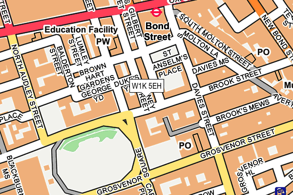 W1K 5EH map - OS OpenMap – Local (Ordnance Survey)