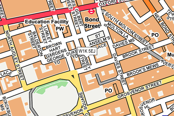 W1K 5EJ map - OS OpenMap – Local (Ordnance Survey)