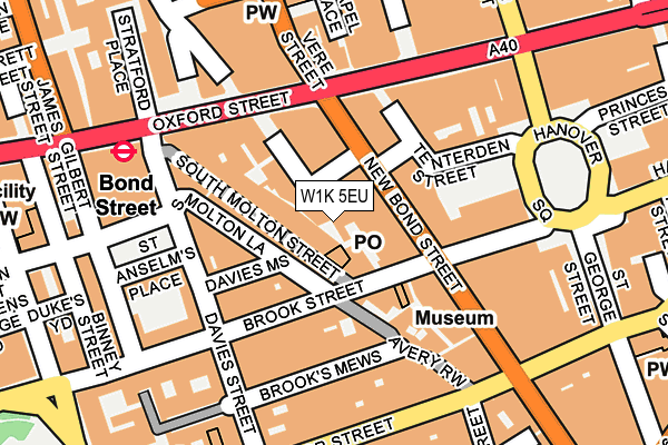 W1K 5EU map - OS OpenMap – Local (Ordnance Survey)