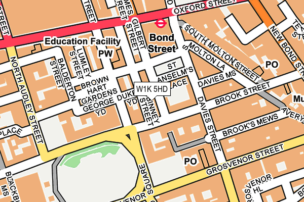 W1K 5HD map - OS OpenMap – Local (Ordnance Survey)