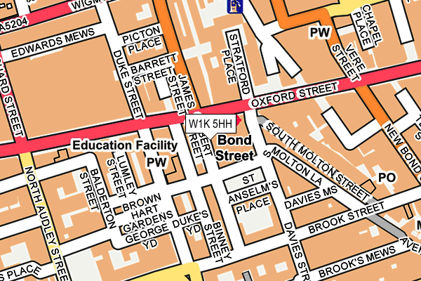 W1K 5HH map - OS OpenMap – Local (Ordnance Survey)