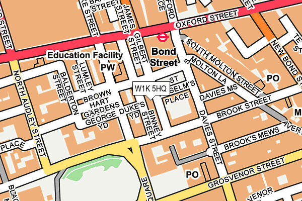 W1K 5HQ map - OS OpenMap – Local (Ordnance Survey)