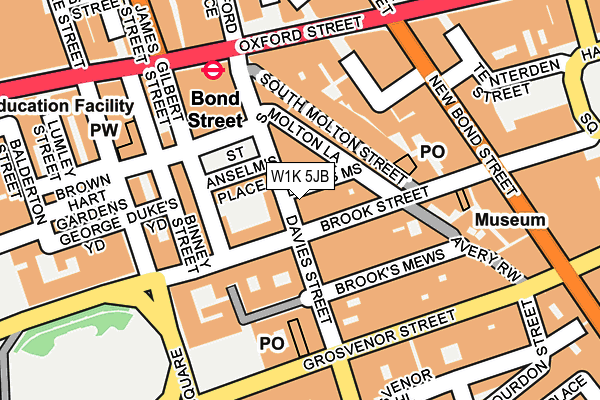 W1K 5JB map - OS OpenMap – Local (Ordnance Survey)