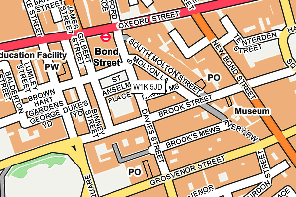 W1K 5JD map - OS OpenMap – Local (Ordnance Survey)