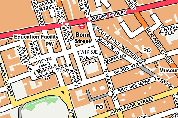 W1K 5JE map - OS OpenMap – Local (Ordnance Survey)