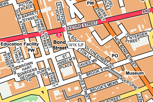 W1K 5JF map - OS OpenMap – Local (Ordnance Survey)