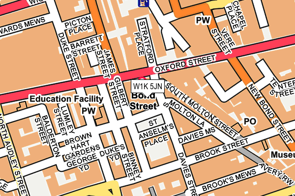 W1K 5JN map - OS OpenMap – Local (Ordnance Survey)