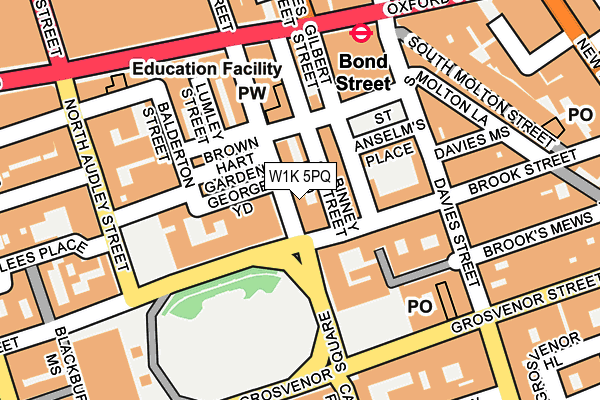 W1K 5PQ map - OS OpenMap – Local (Ordnance Survey)