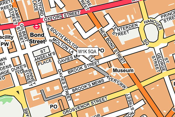 W1K 5QA map - OS OpenMap – Local (Ordnance Survey)