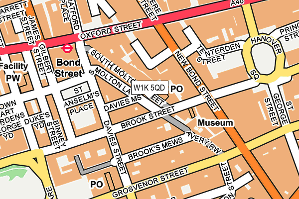 W1K 5QD map - OS OpenMap – Local (Ordnance Survey)