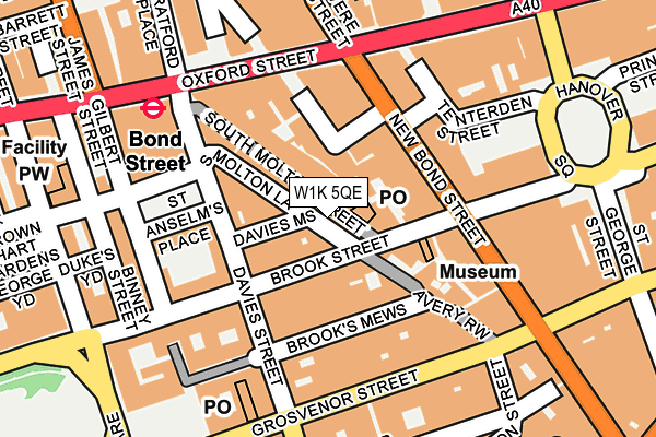 W1K 5QE map - OS OpenMap – Local (Ordnance Survey)