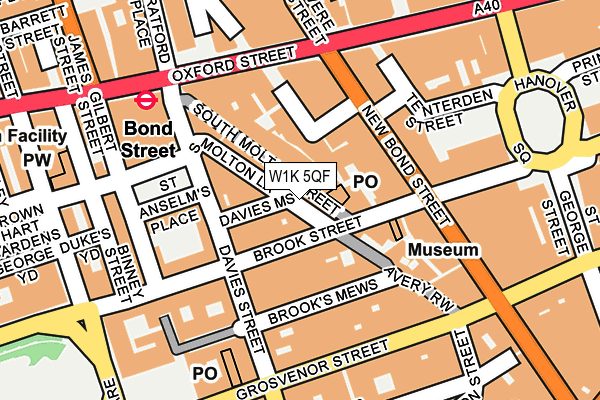 W1K 5QF map - OS OpenMap – Local (Ordnance Survey)