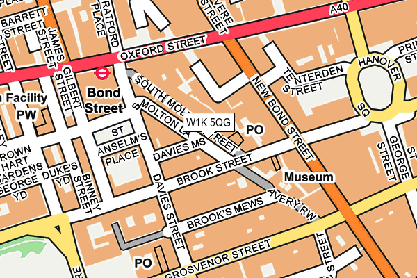 W1K 5QG map - OS OpenMap – Local (Ordnance Survey)