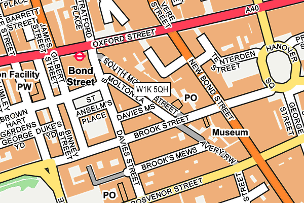 W1K 5QH map - OS OpenMap – Local (Ordnance Survey)