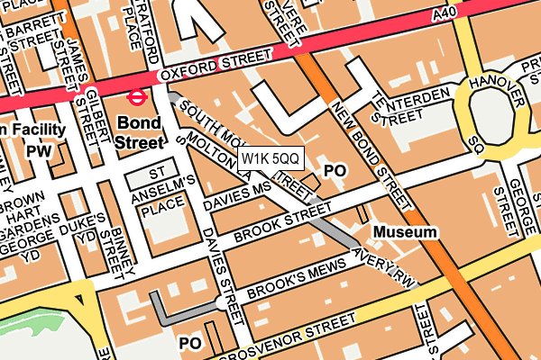 W1K 5QQ map - OS OpenMap – Local (Ordnance Survey)