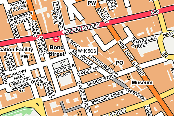 W1K 5QS map - OS OpenMap – Local (Ordnance Survey)