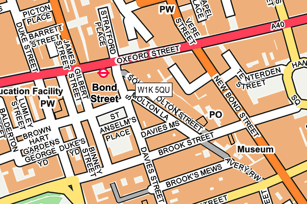 W1K 5QU map - OS OpenMap – Local (Ordnance Survey)