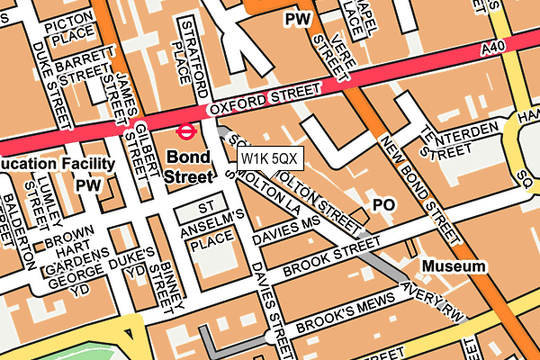 W1K 5QX map - OS OpenMap – Local (Ordnance Survey)