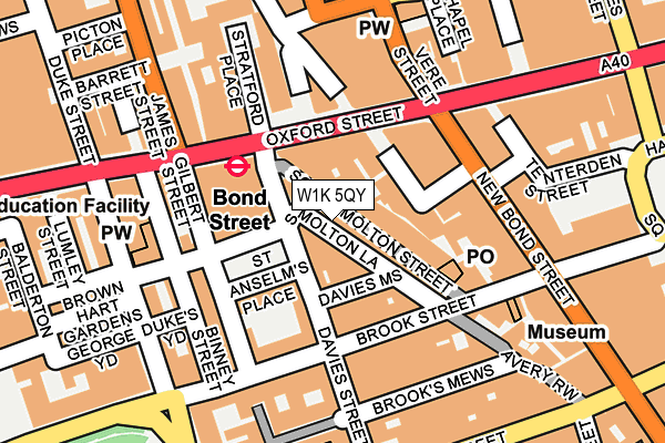 W1K 5QY map - OS OpenMap – Local (Ordnance Survey)