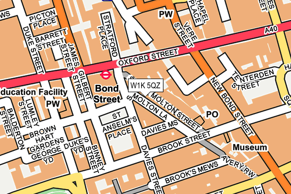 W1K 5QZ map - OS OpenMap – Local (Ordnance Survey)