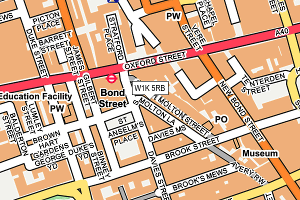 W1K 5RB map - OS OpenMap – Local (Ordnance Survey)