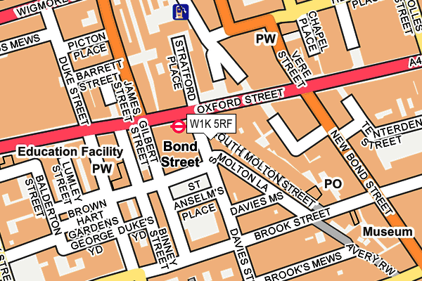 W1K 5RF map - OS OpenMap – Local (Ordnance Survey)