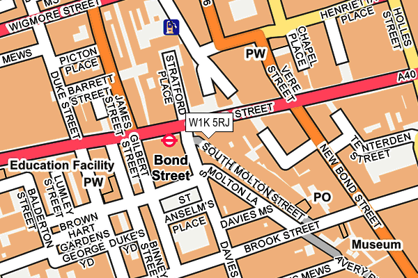 W1K 5RJ map - OS OpenMap – Local (Ordnance Survey)