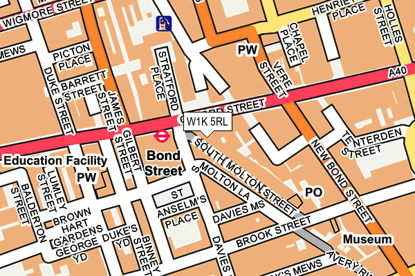 W1K 5RL map - OS OpenMap – Local (Ordnance Survey)