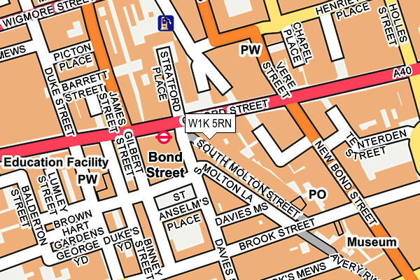 W1K 5RN map - OS OpenMap – Local (Ordnance Survey)