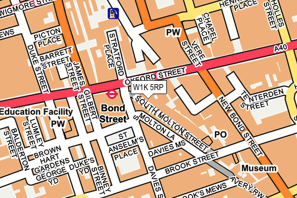 W1K 5RP map - OS OpenMap – Local (Ordnance Survey)