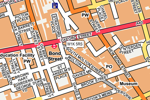 W1K 5RS map - OS OpenMap – Local (Ordnance Survey)