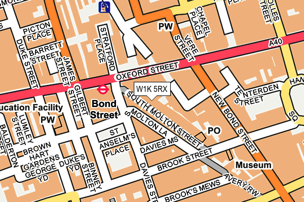 W1K 5RX map - OS OpenMap – Local (Ordnance Survey)