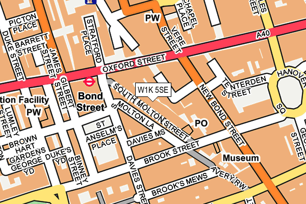 W1K 5SE map - OS OpenMap – Local (Ordnance Survey)