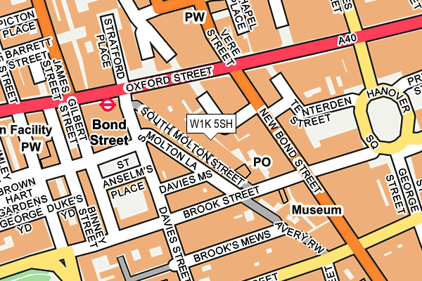 W1K 5SH map - OS OpenMap – Local (Ordnance Survey)