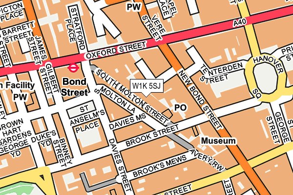 W1K 5SJ map - OS OpenMap – Local (Ordnance Survey)