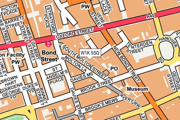 W1K 5SQ map - OS OpenMap – Local (Ordnance Survey)